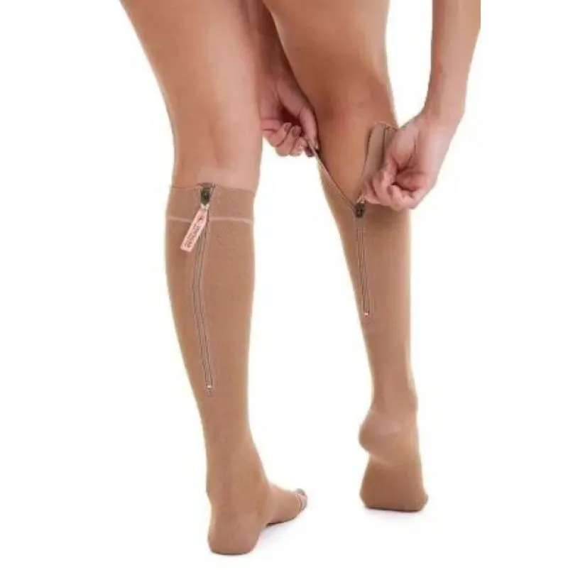 MEIA VENOSAN C/ ZíPER 20-30 MMHG 3/4 COMFORTLINE COTTON G