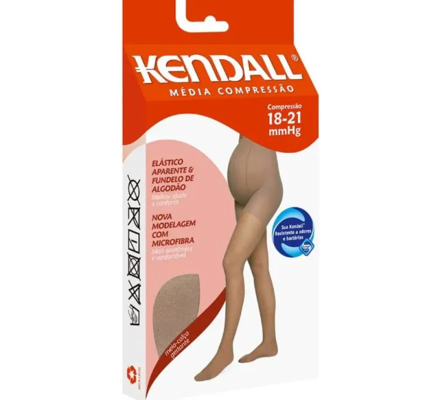 MEIA-CALçA GESTANTE KENDALL MéDIA COMPRESSãO COM PONTEIRA M