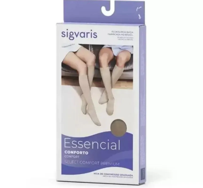 MEIA PANTURRILHA 862 ESSENCIAL 20-30MMHG COMFORT FECHADA SIGVARIS G2