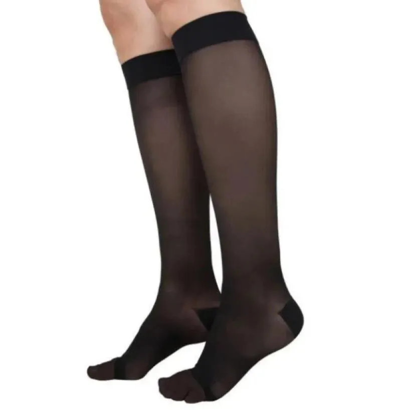 MEIA 3/4 SIGVARIS EVER SHEER 20-30MMHG FECHADA G PRETO