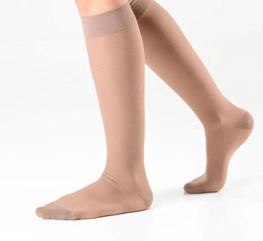 MEIA 3/4 SIGVARIS EVER SHEER 20-30MMHG FECHADA P BEGE