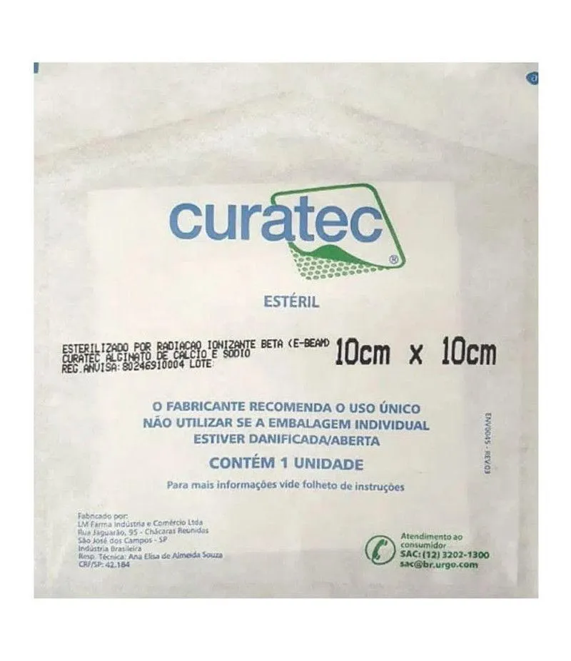 CURATEC CURATIVO ALGINATO DE CáLCIO E SóDIO - 10X10