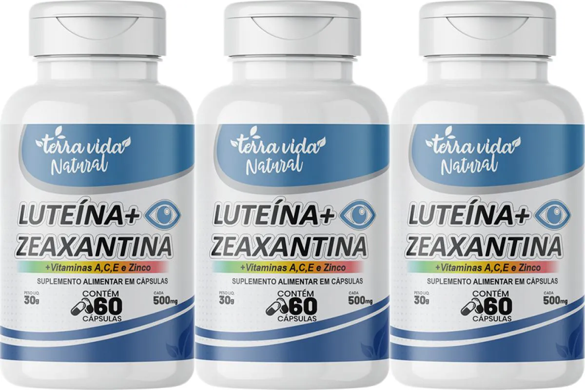 3 LUTEíNA COM ZEAXANTINA E VITAMINAS PARA VISãO | Droga Raia
