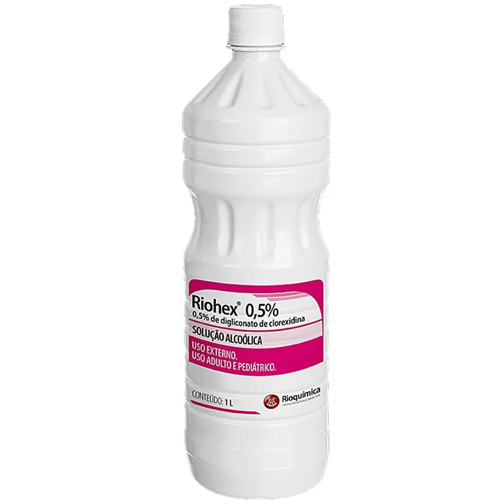 RIOHEX 0,5% SOLUçãO ALCOóLICA RIOQUíMICA 1 LITRO - UNIDADE