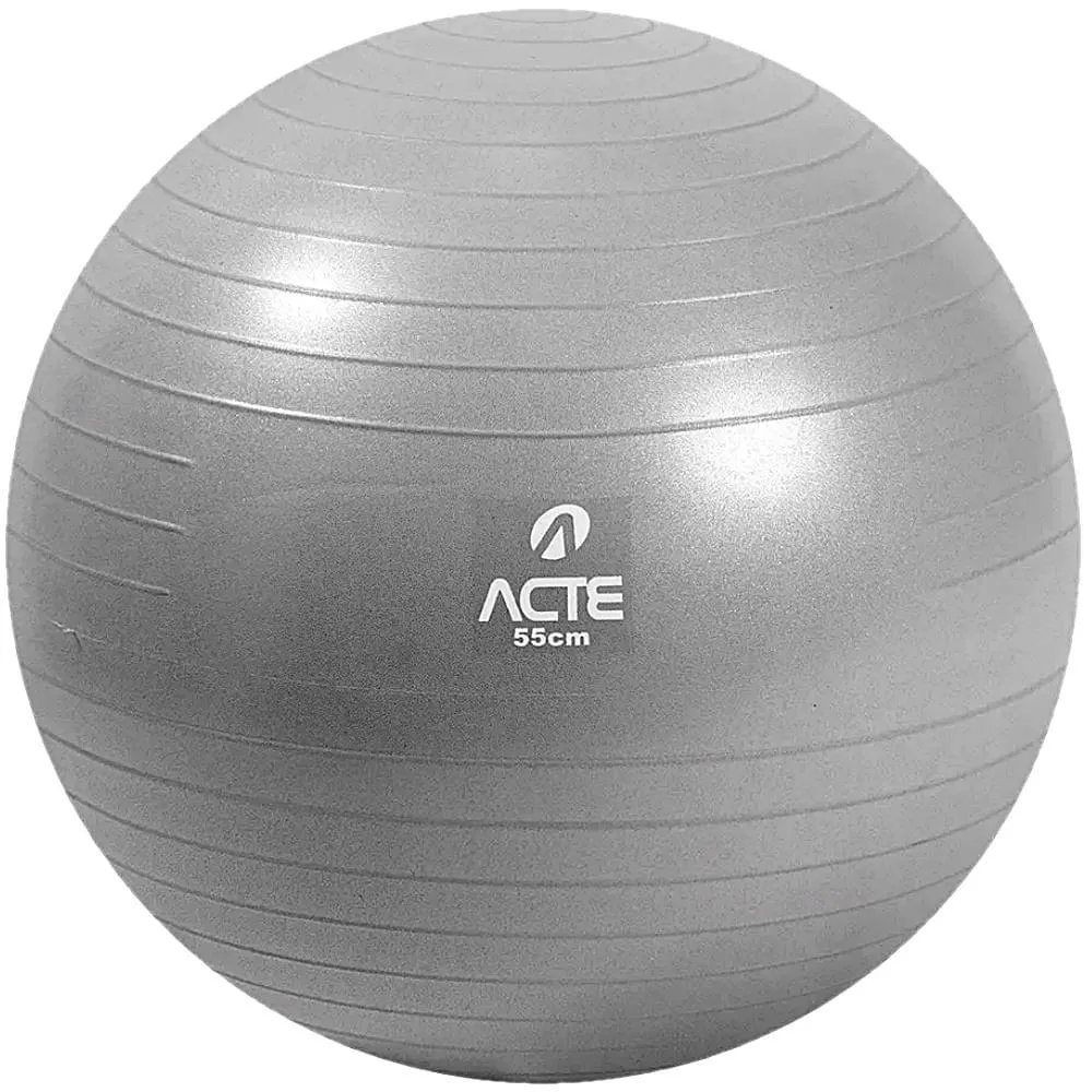 BOLA DE PILATES GYM BALL ACTE 55CM PRATA - 1 UND