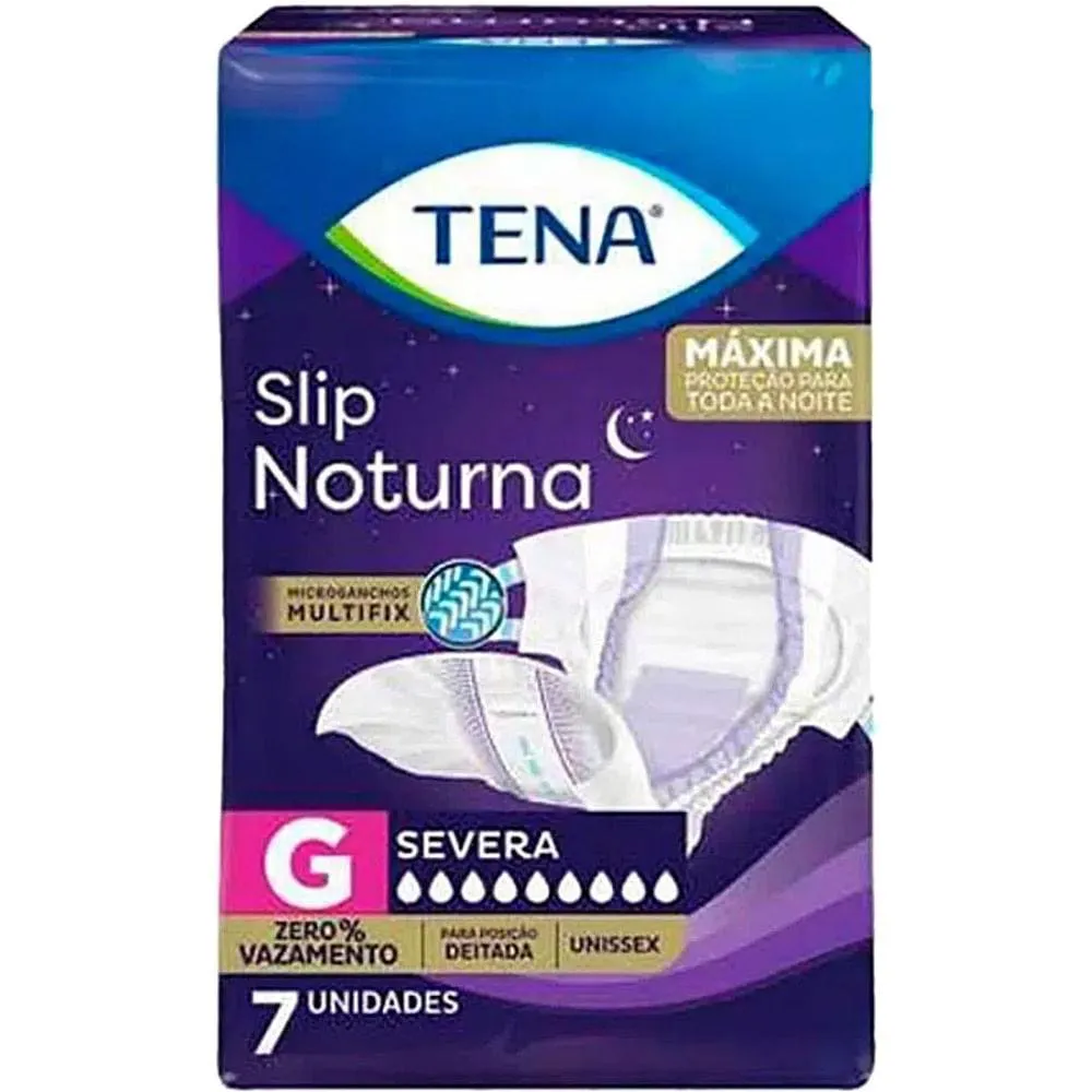 Fralda Geriátrica Unissex Tena Slip Noturna G Absorção Intensa 7 unidades