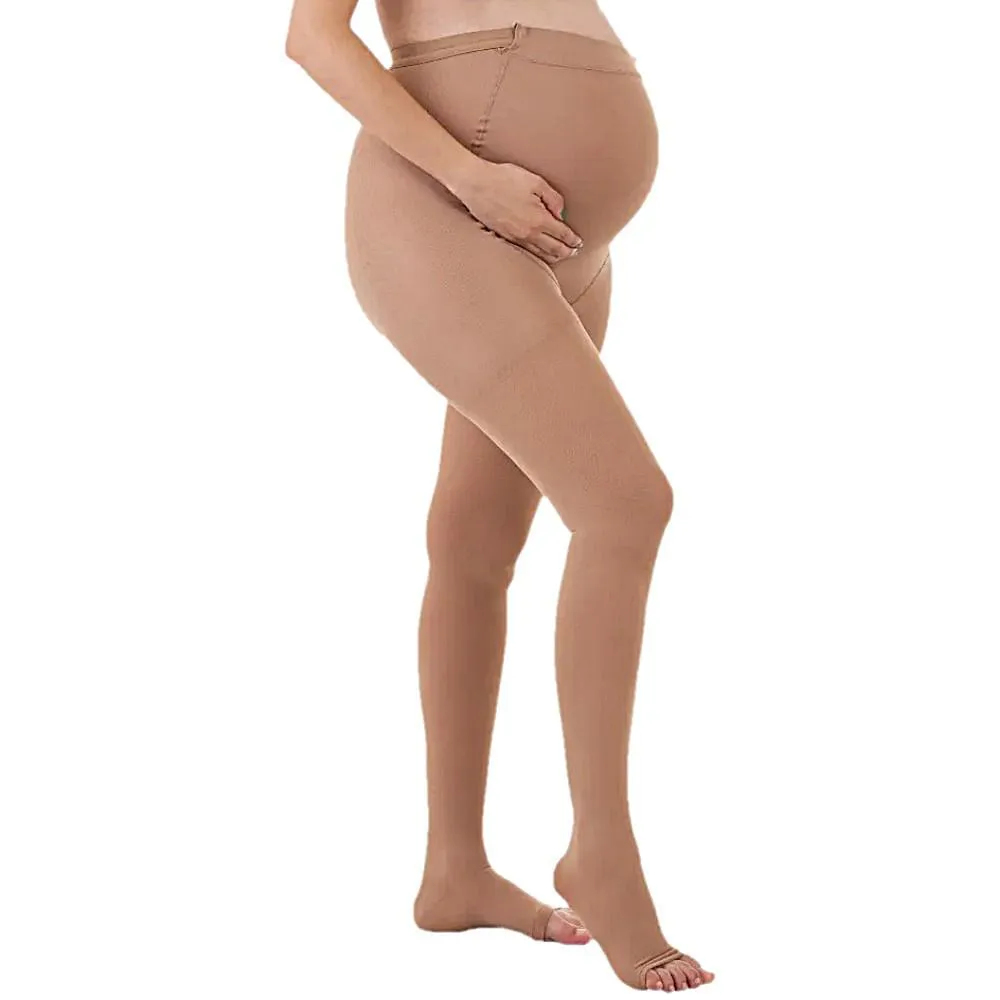 MEIA-CALçA MATERNA ULTRALINE 4000 20-30 MMHG ABERTA BEGE XG