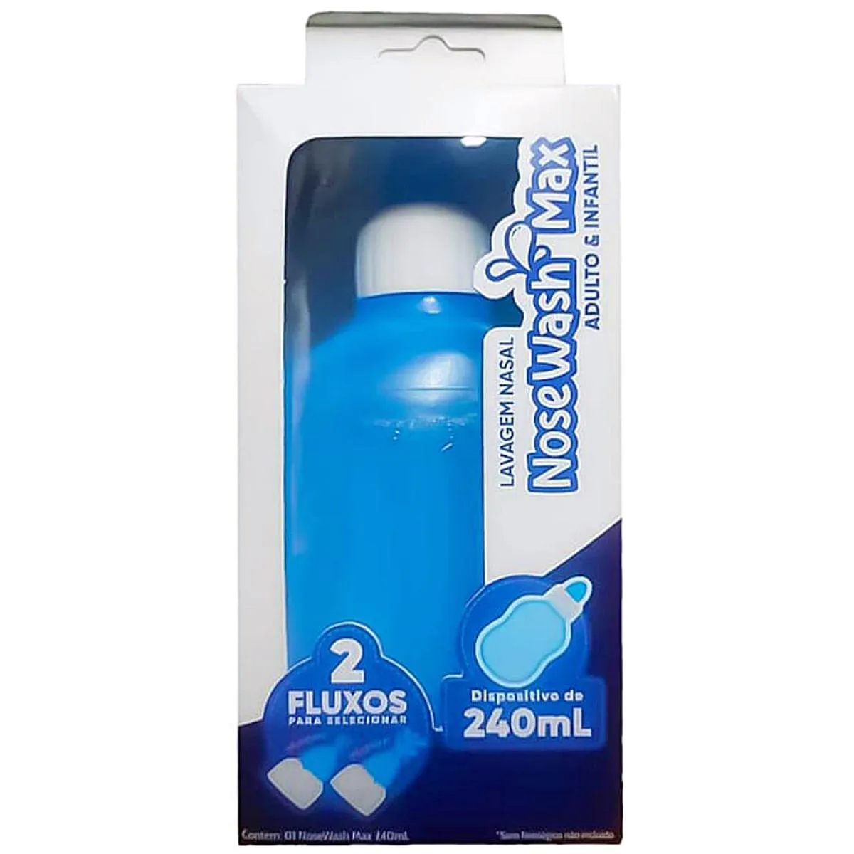 DISPOSITIVO PARA LAVAGEM NASAL NOSEWASH MAX - ADULTO/INFANTIL - 240ML DISPOSITIVO PARA LAVAGEM NASAL NOSEWASH MAX 240ML ADULTO/INFANTIL