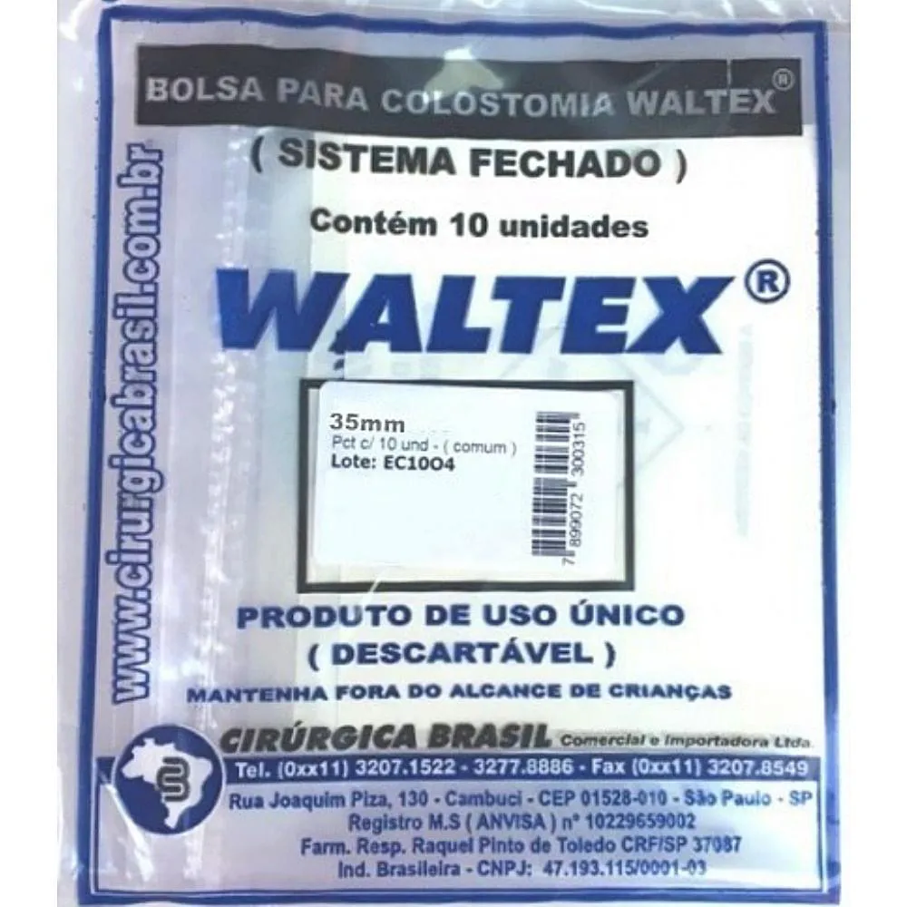 BOLSA COLOSTOMIA WALTEX 35MM - 10 UNIDADES