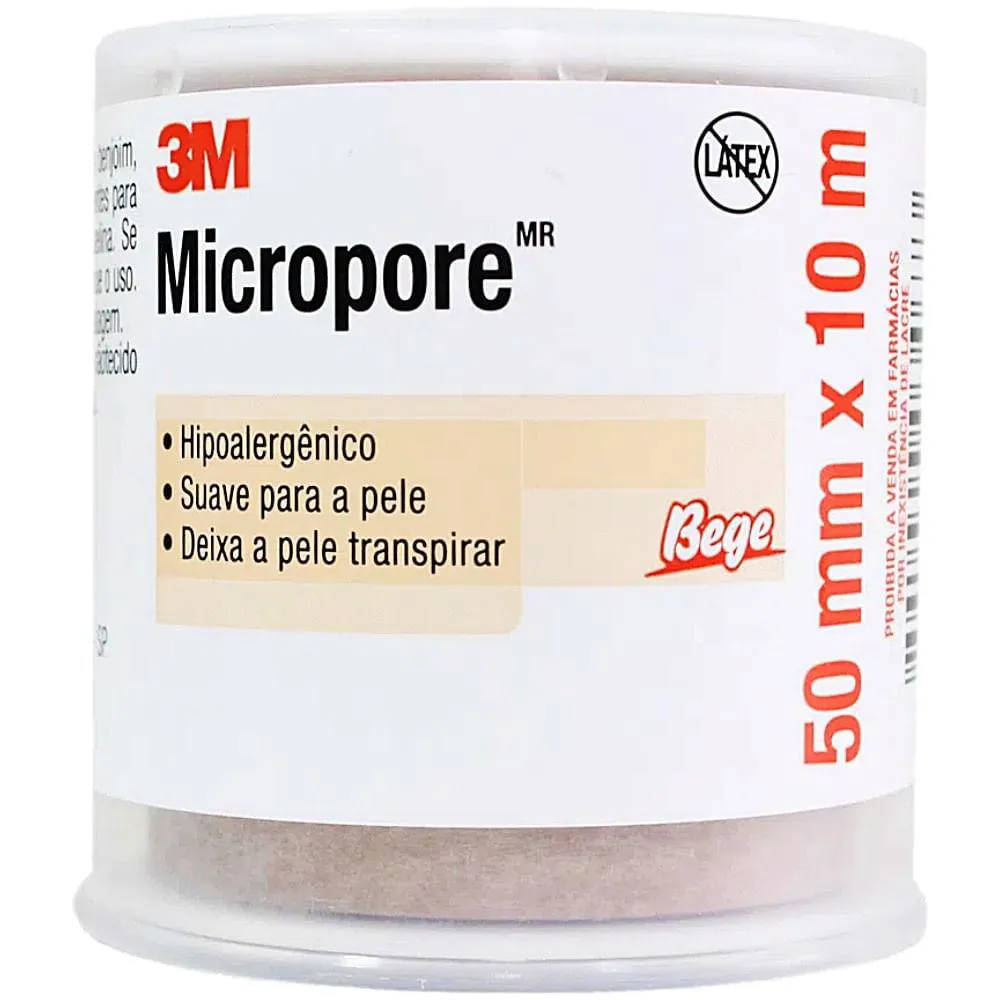 FITA MéDICA MICROPORE 3M 1533 - BEGE - 50MMX10M - UNIDADE