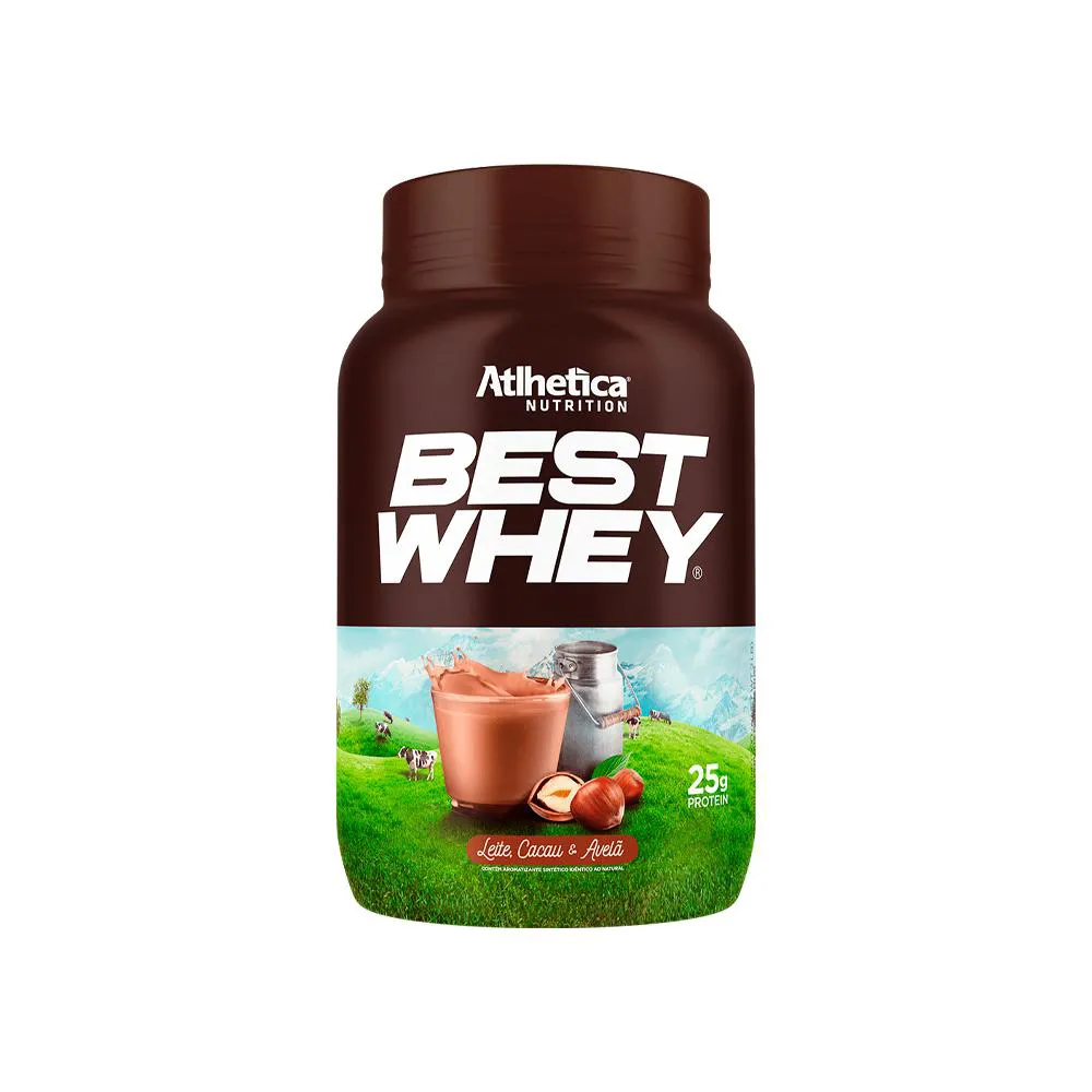 BEST WHEY (900G) LEITE, CACAU & AVELã ATLHETICA NUTRITION