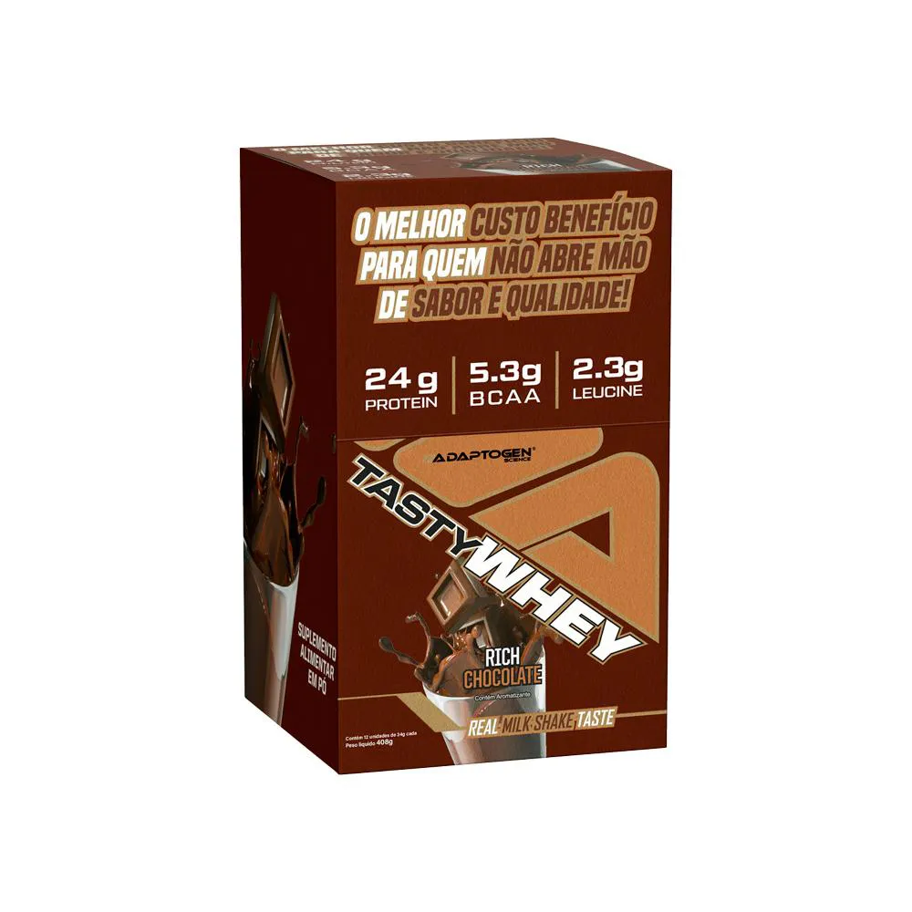 TASTY WHEY 3W BOX (408G) RICH CHOCOLATE ADAPTOGEN