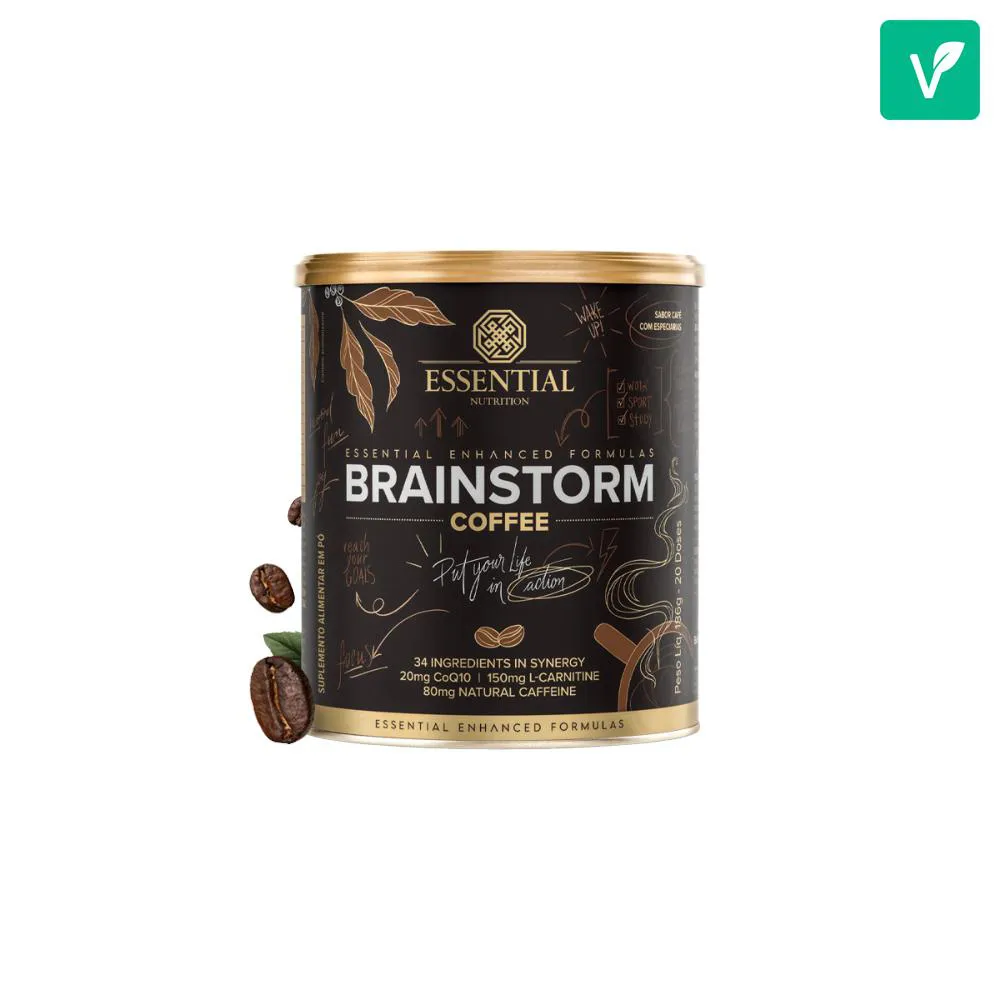 Café Termogênico Essential Nutrition Brainstorm Coffee 186g 