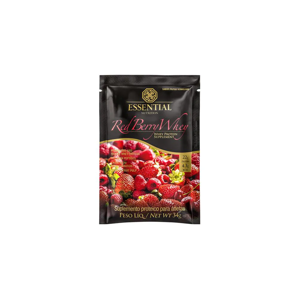 Whey Protein Essential Nutrition Red Berry Sachê 34g
