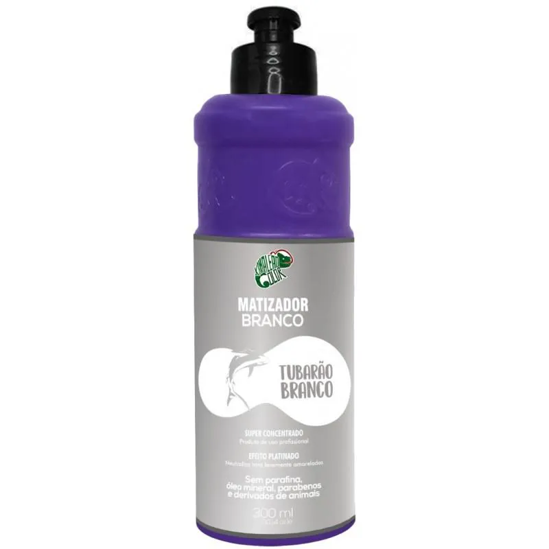 MATIZADOR BRANCO TUBARãO BRANCO EFEITO PLATINADO KAMALEãO COLOR 300ML