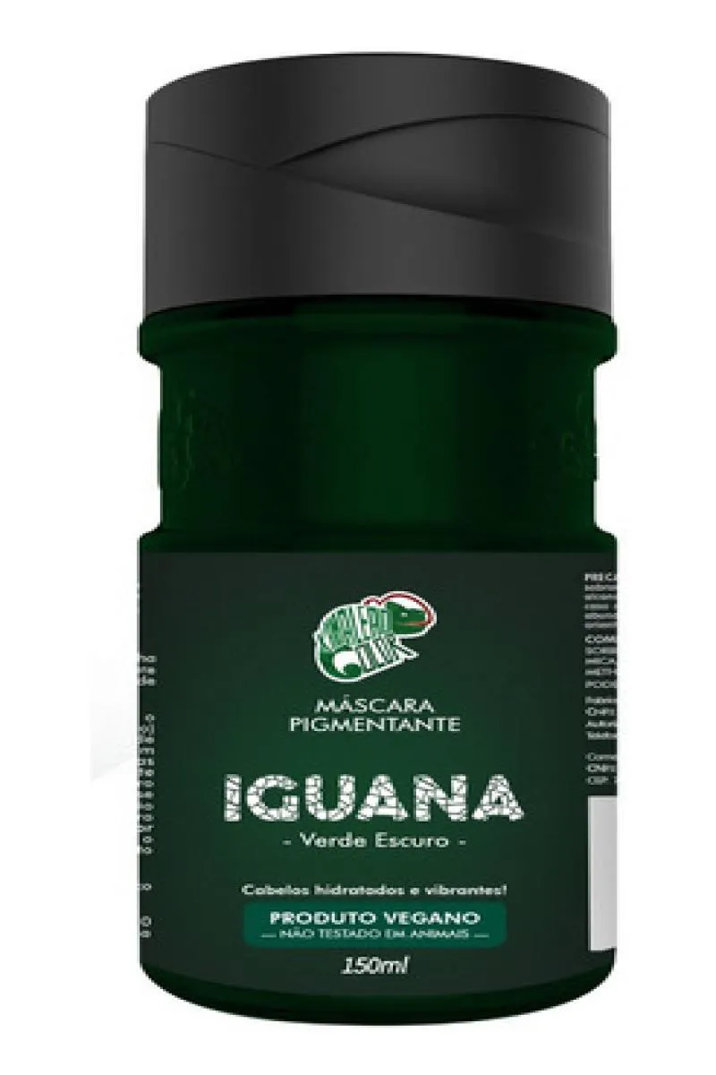 MáSCARA TONALIZANTE IGUANA KAMALEãO COLOR VERDE ESCURO 150ML
