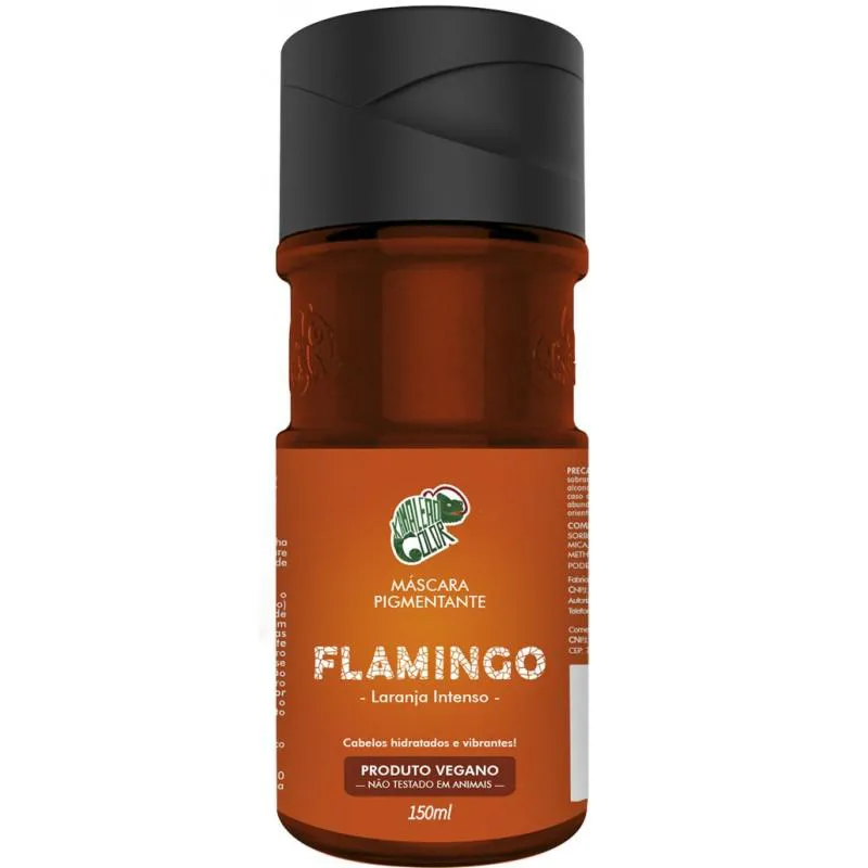 MáSCARA TONALIZANTE FLAMINGO KAMALEãO COLOR LARANJA INTENSO 150ML