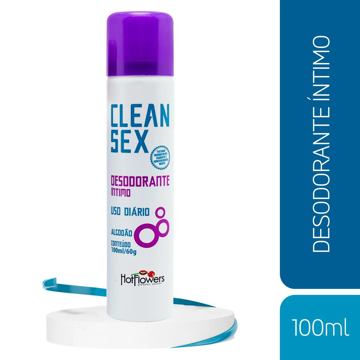 Desodorante Íntimo Aerosol HotFlowers Clean Sex Feminino 100ml