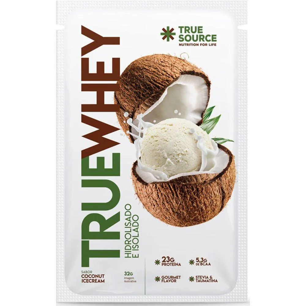 TRUE WHEY PROTEIN SACHê 32G COCONUT ICE CREAM TRUE SOURCE