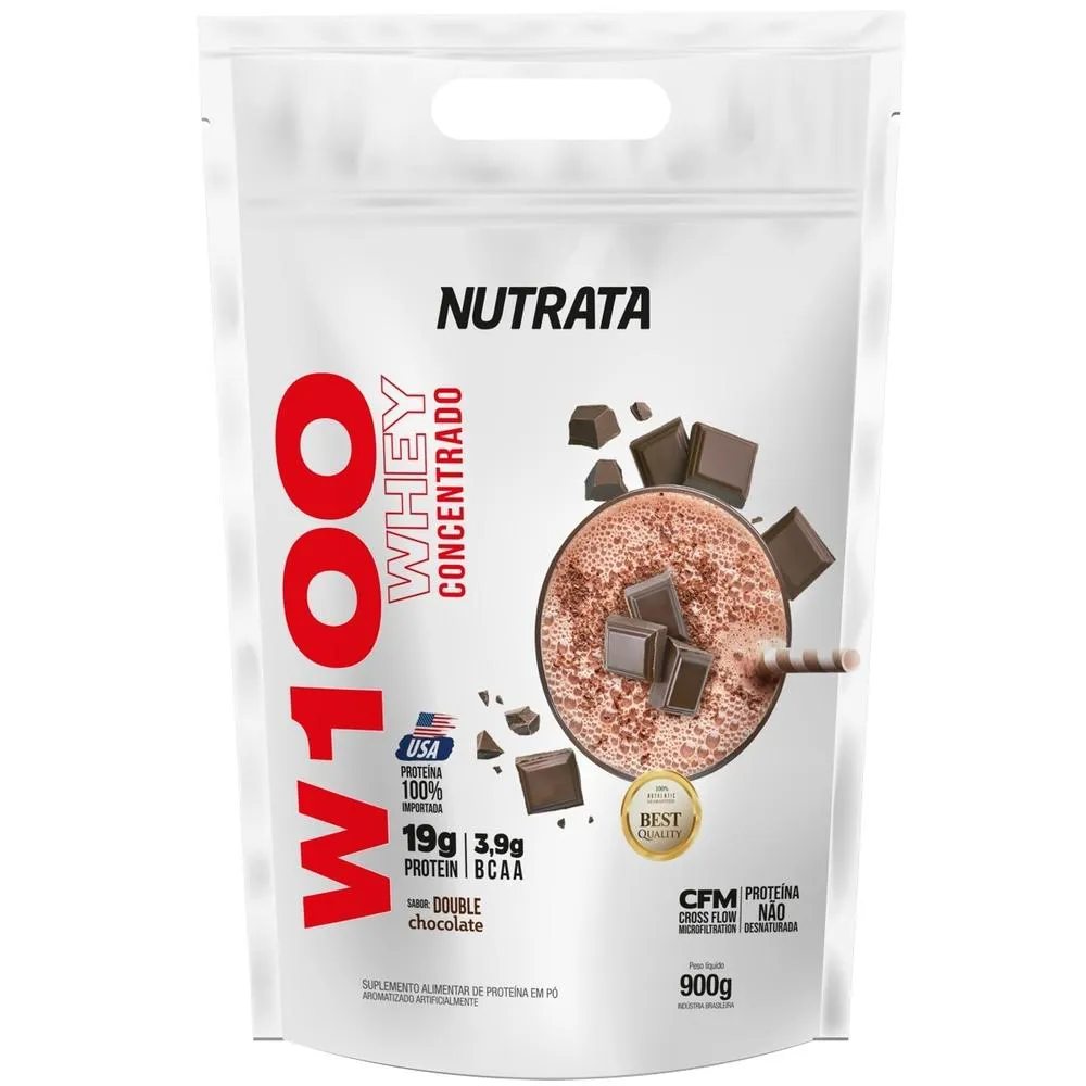 WHEY CONCENTRADO W100 (SC) 900G - NUTRATA Chocolate