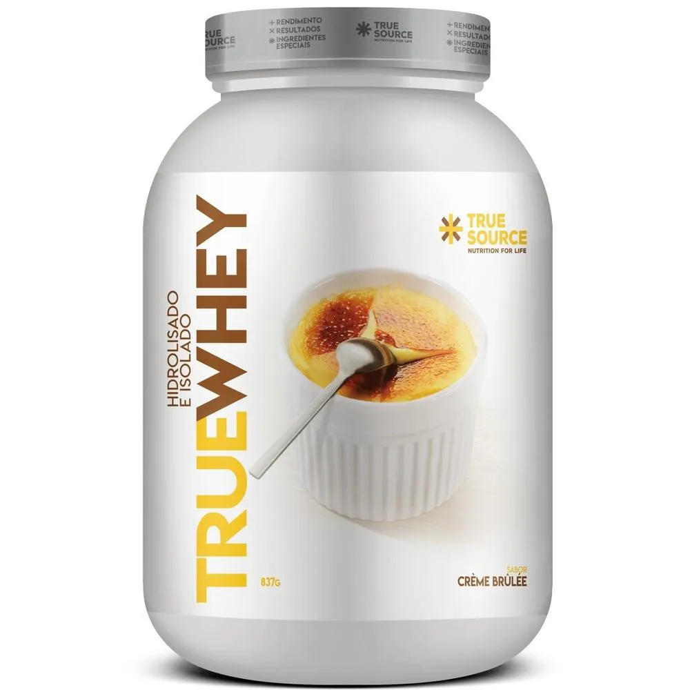 WHEY PROTEIN HIDROLISADO E ISOLADO TRUE WHEY (PT) 837G - TRUE SOURCE Creme Brulle