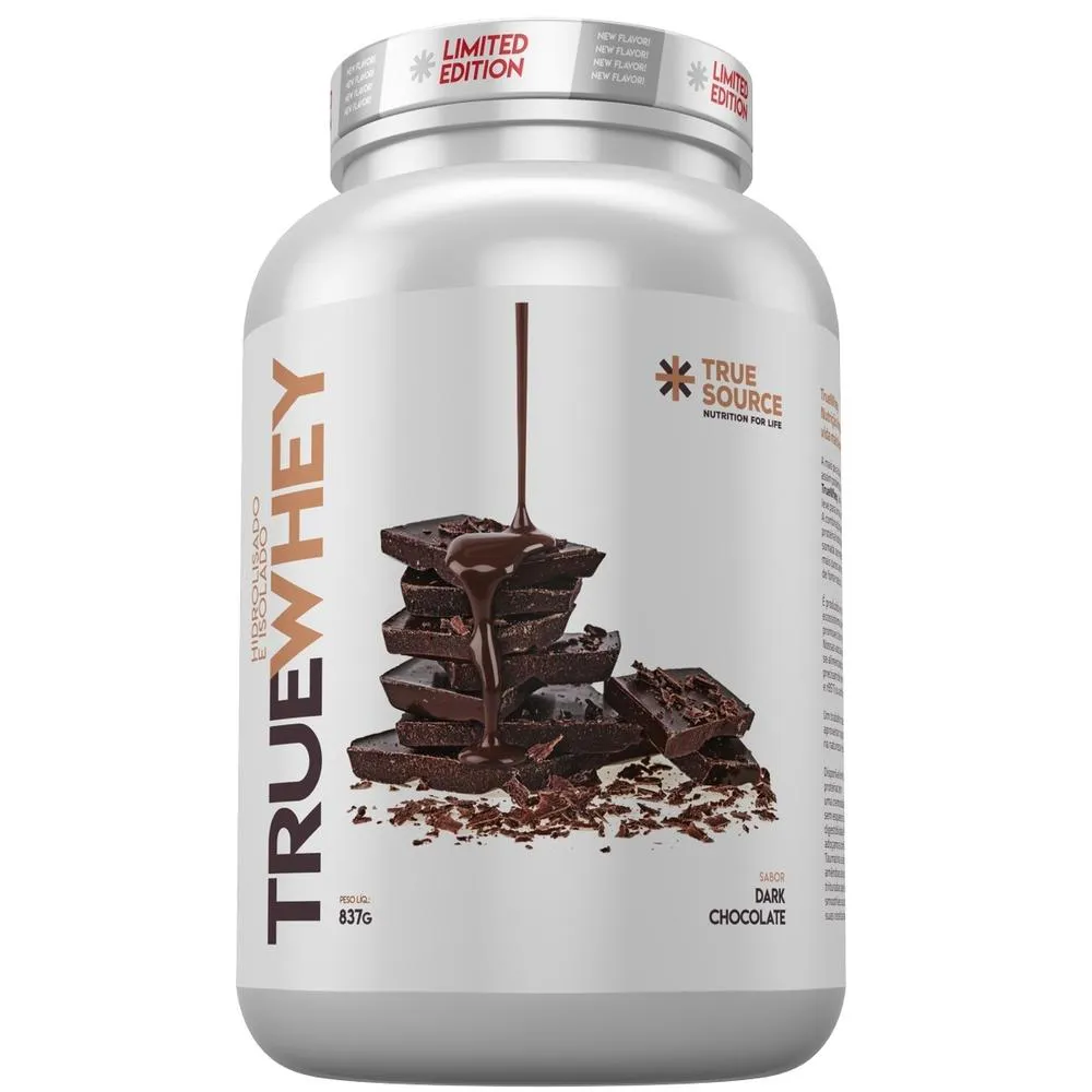 WHEY PROTEIN HIDROLISADO E ISOLADO TRUE WHEY (PT) 837G - TRUE SOURCE Dark Chocolate