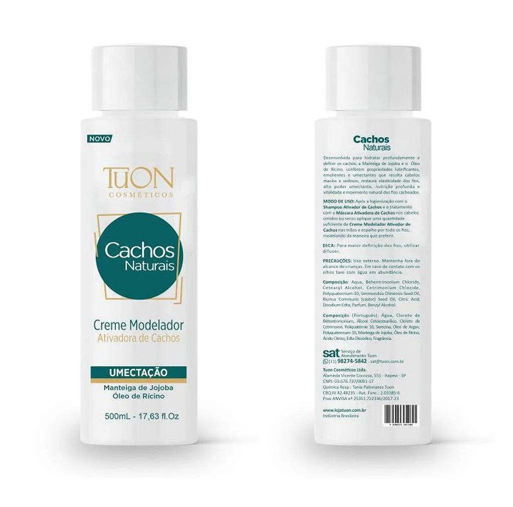 MODELADOR ALTA DEFINIçãO CACHOS NATURAIS 500ML - TUON