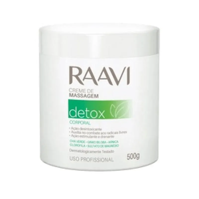 CREME DE MASSAGEM DETOX RAAVI - 500G