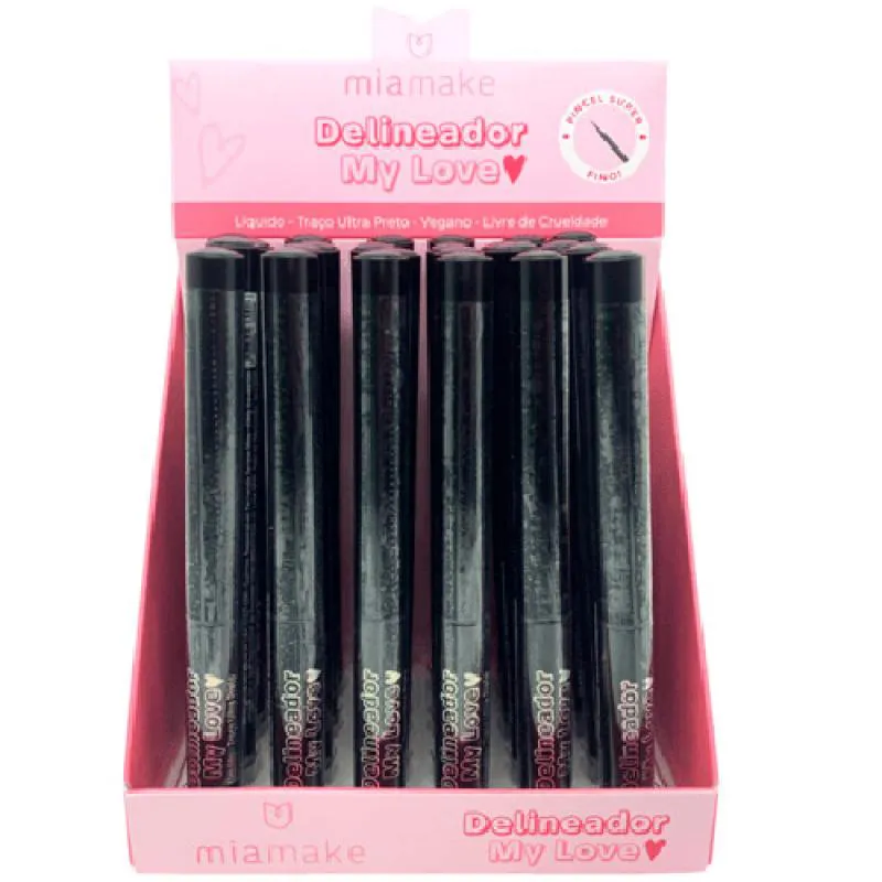 DELINEADOR LIQUIDO MY LOVE MIA MAKE ULTRA PRETO UND