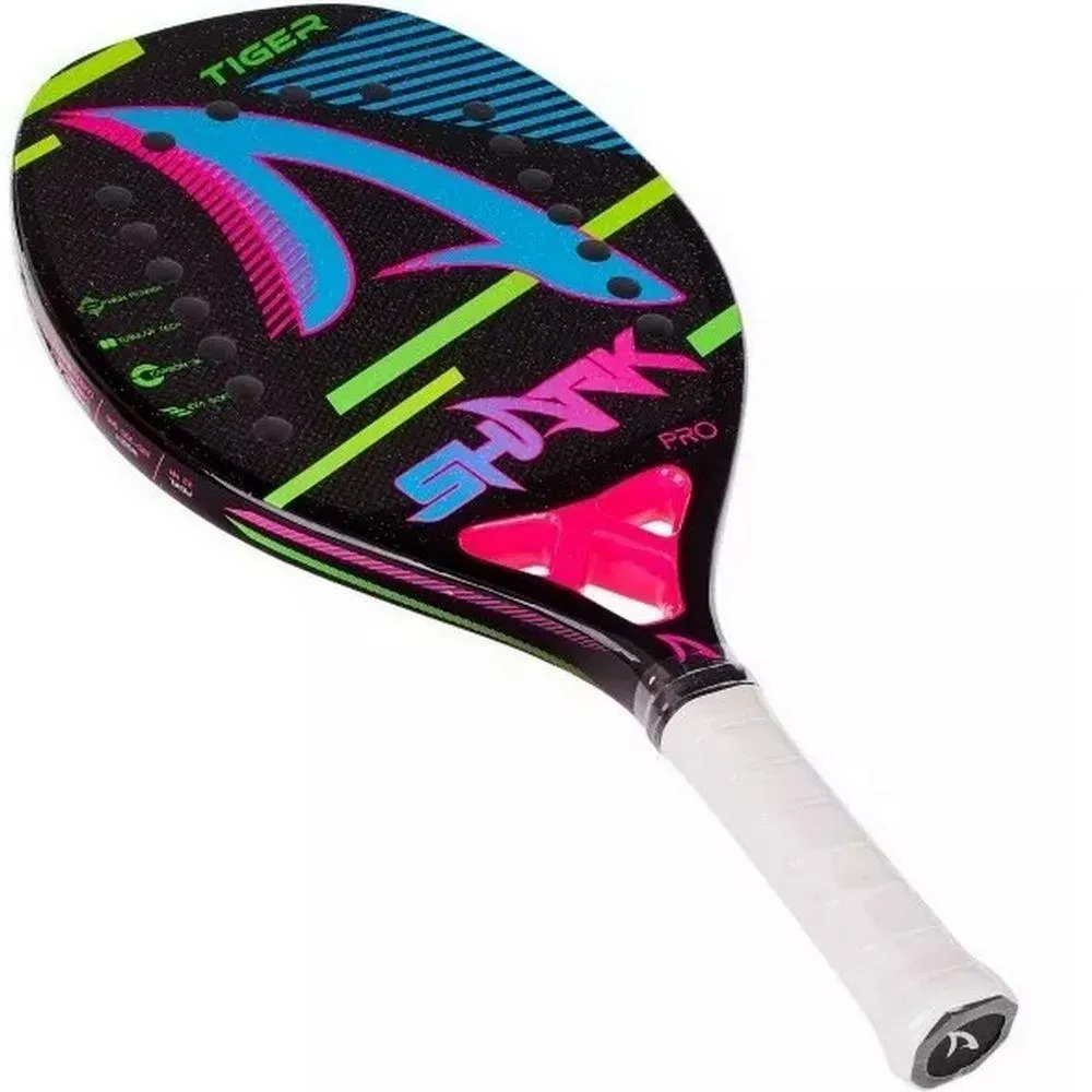 RAQUETE BEACH TENNIS - TIGER PRO - COM CAPA - SHARK