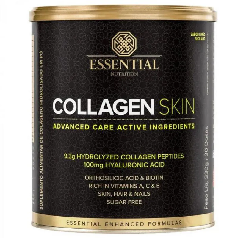 Colágeno Hidrolisado Essentia Nutrition Collagen Skin Limão Siciliano 330g