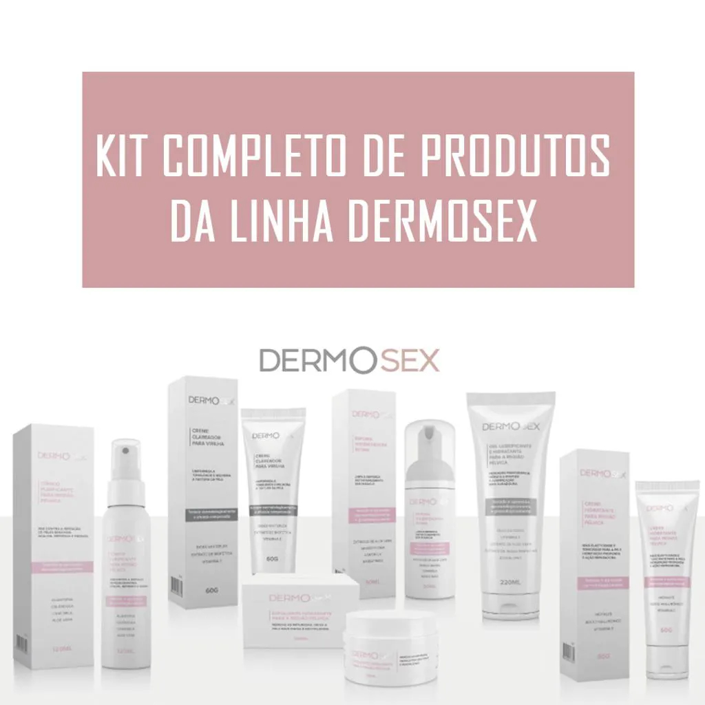 KIT DERMOSEX TRATAMENTO COMPLETO VIRILHA 06 PRODUTOS