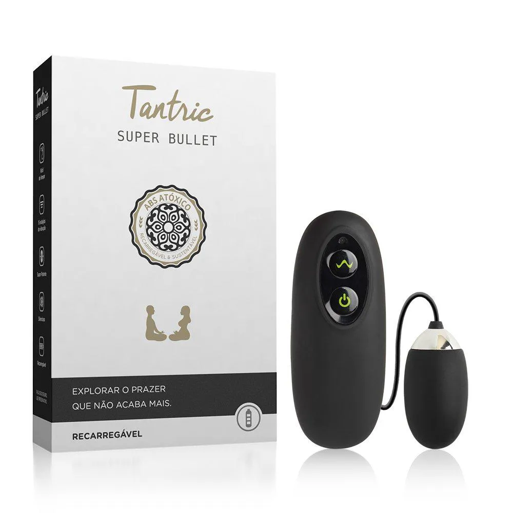 VIBRADOR E ESTIMULADOR RECARREGáVEL TANTRIC SUPER BULLET