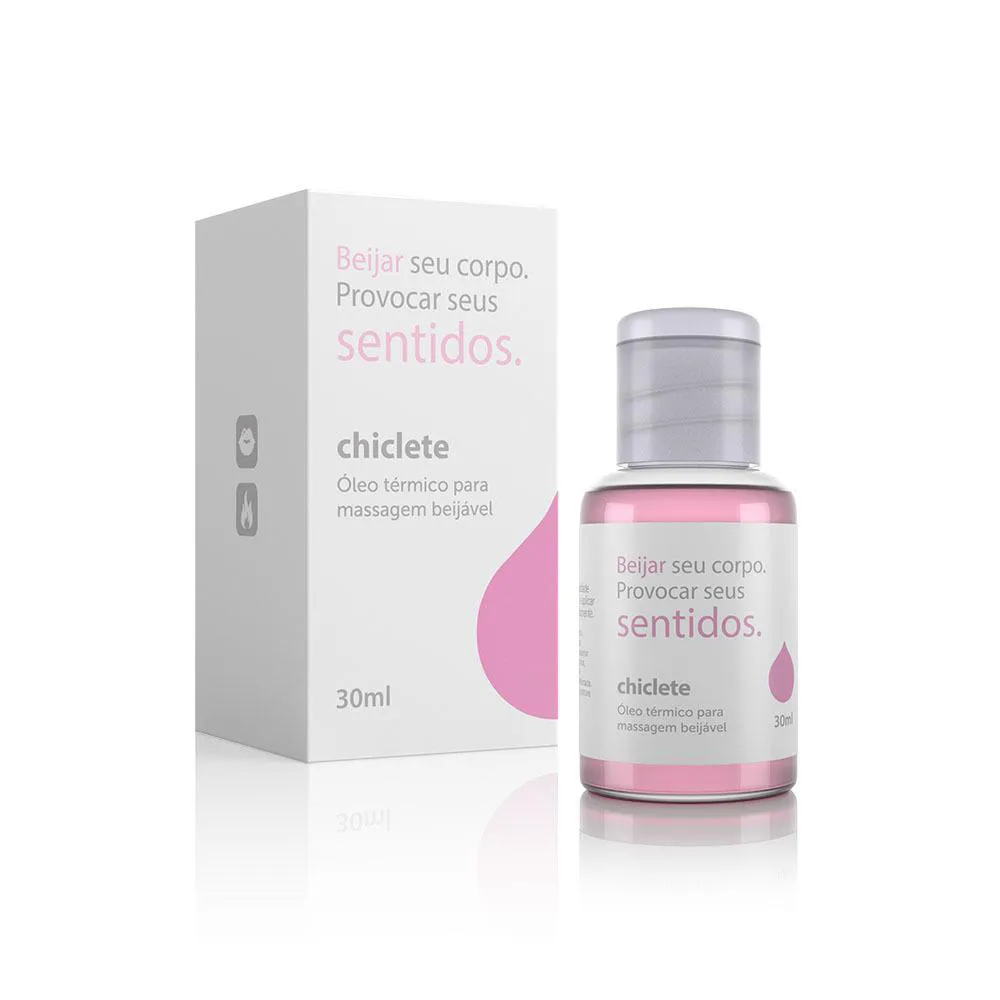 ÓLEO PARA MASSAGEM BEIJáVEL HOT SENTIDOS CHICLETE - 30ML