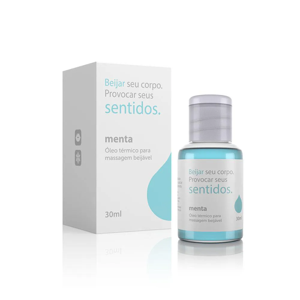 ÓLEO PARA MASSAGEM BEIJáVEL ICE SENTIDOS MENTA - 30ML