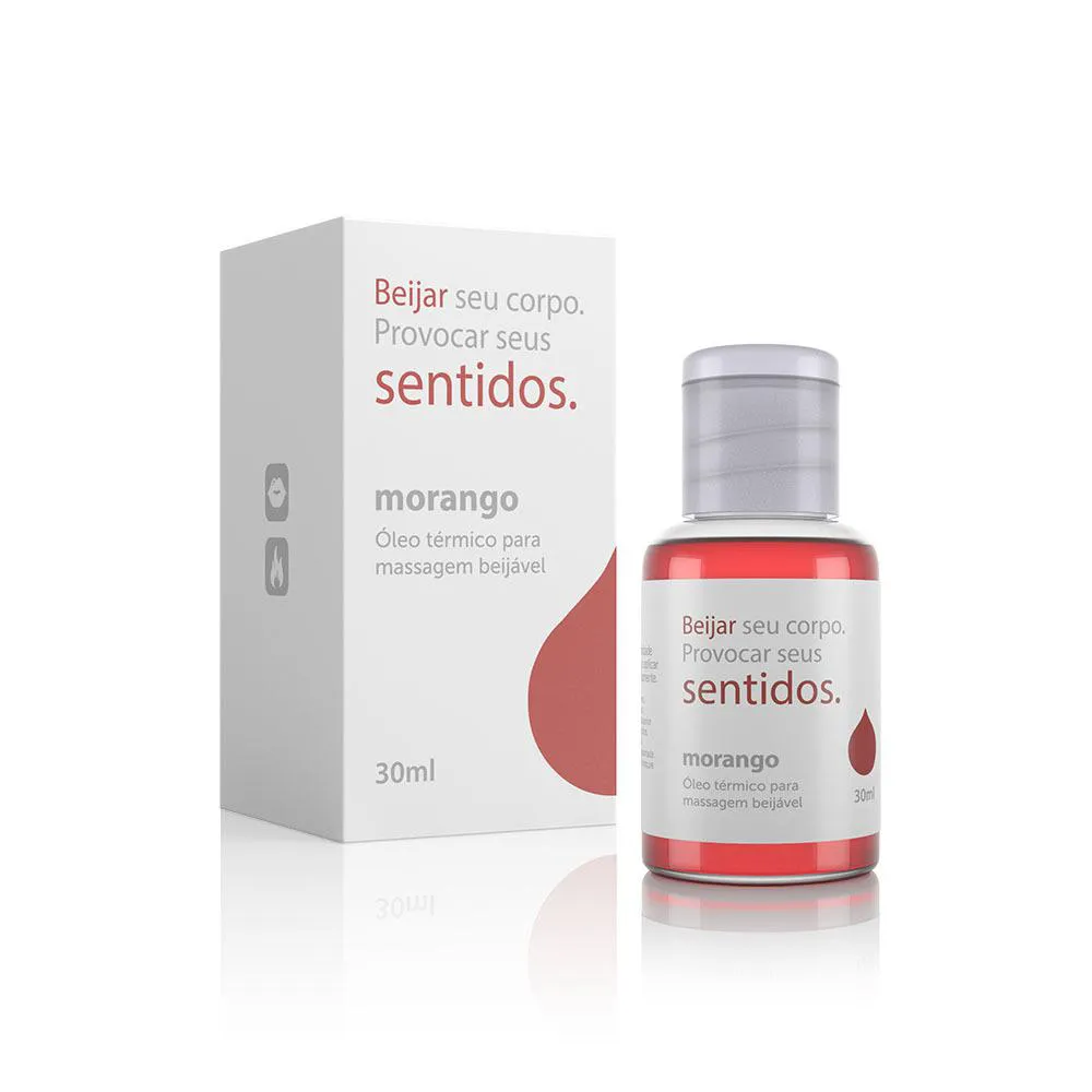 ÓLEO PARA MASSAGEM BEIJáVEL HOT SENTIDOS MORANGO - 30ML