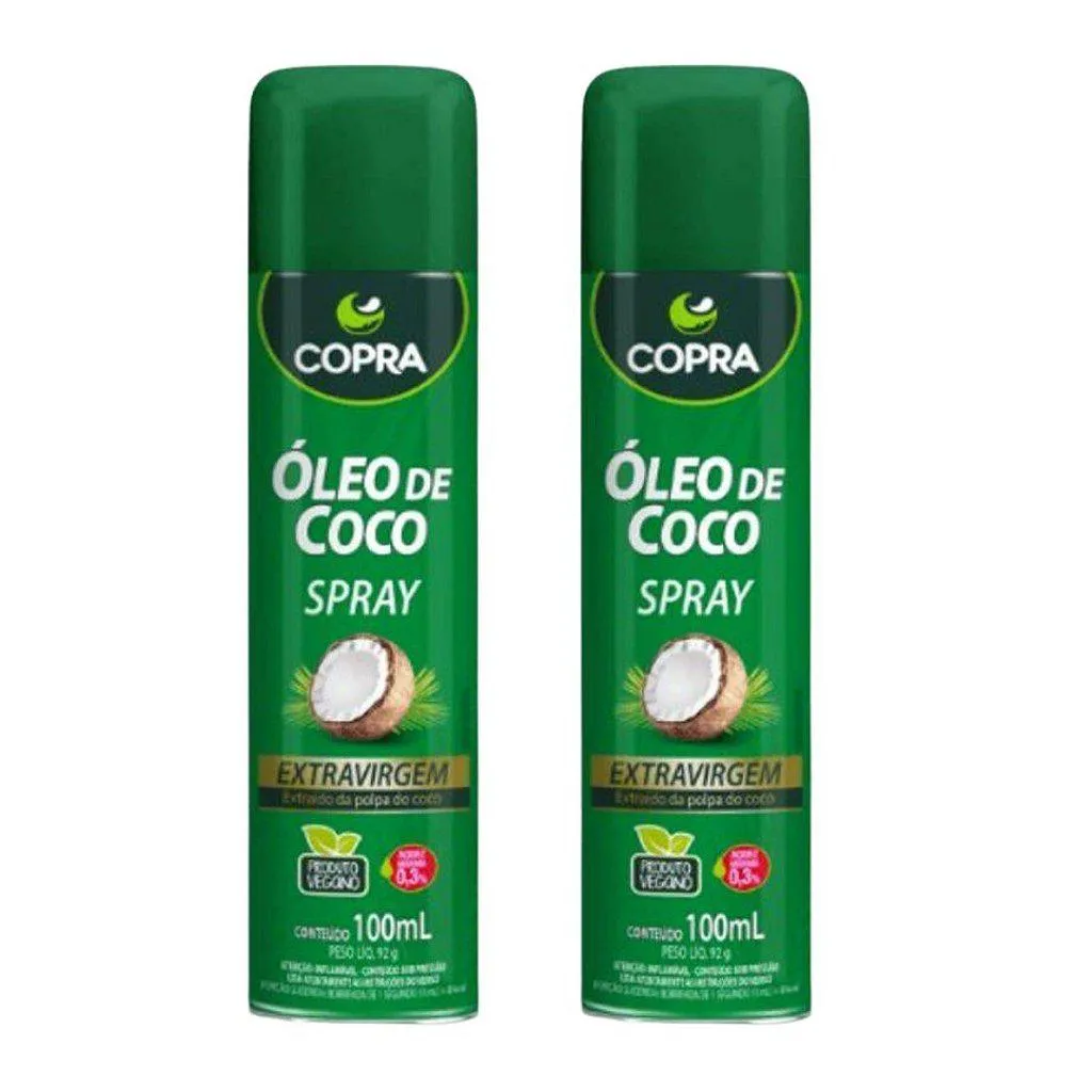 KIT 2UNI ÓLEO DE COCO EXTRA VIRGEM SPRAY 100ML - COPRA