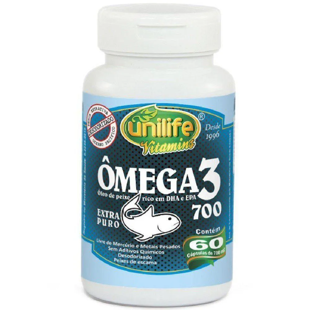 ÓLEO DE PEIXE ÔMEGA 3 700MG 60 CáPS - UNILIFE