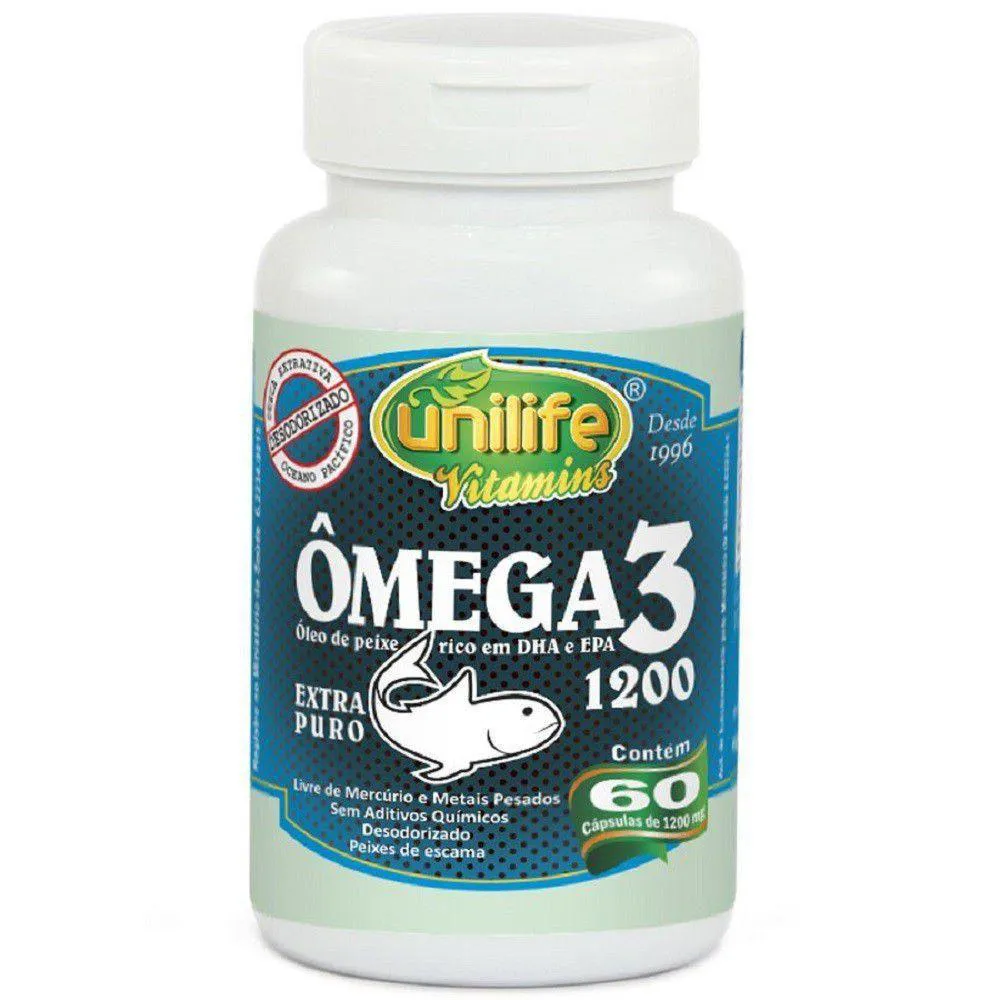 ÓLEO DE PEIXE ÔMEGA 3 1200MG 60 CáPS - UNILIFE