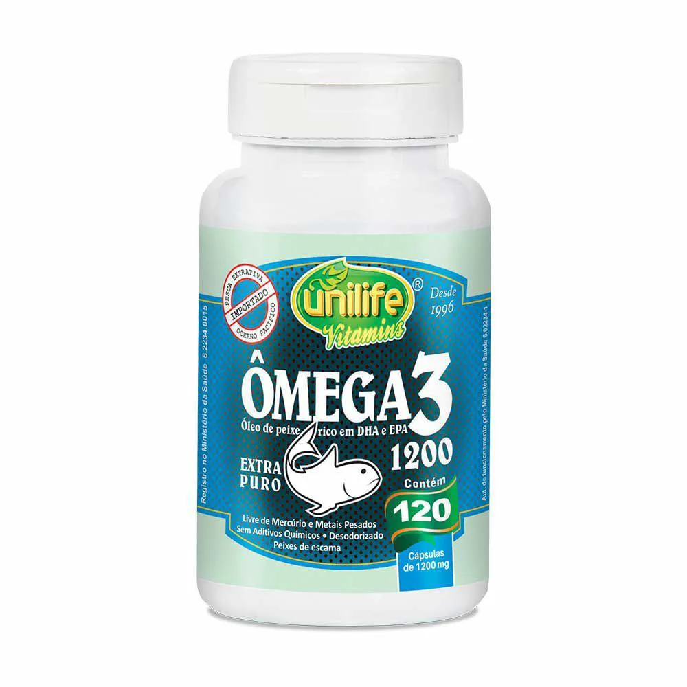 ÓLEO DE PEIXE ÔMEGA 3 1200MG 120 CáPS - UNILIFE