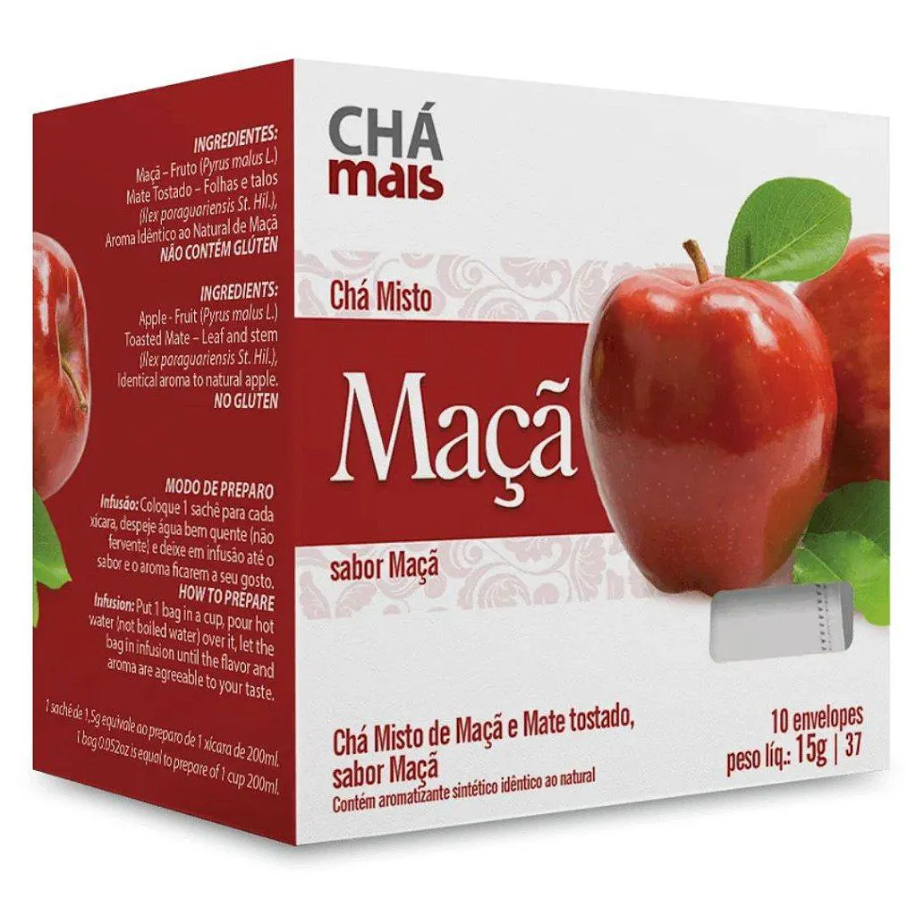 CLINICMAIS CHá MAçã 10 SACHêS 15G - CHá MAIS