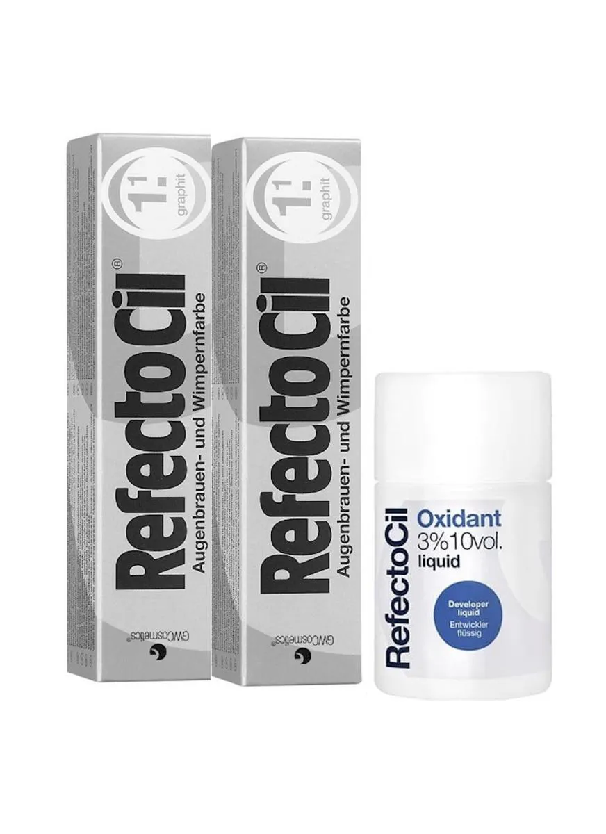 KIT REFECTOCIL 2 TINTA + 1 OXIDANTE N° 1.1 GRAFITE