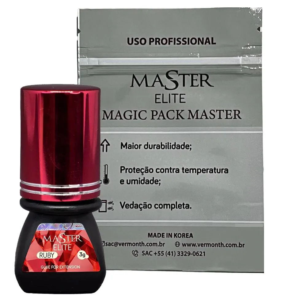 COLA MASTER ELITE RUBY EXTENSãO CíLIOS 3G - PRETA