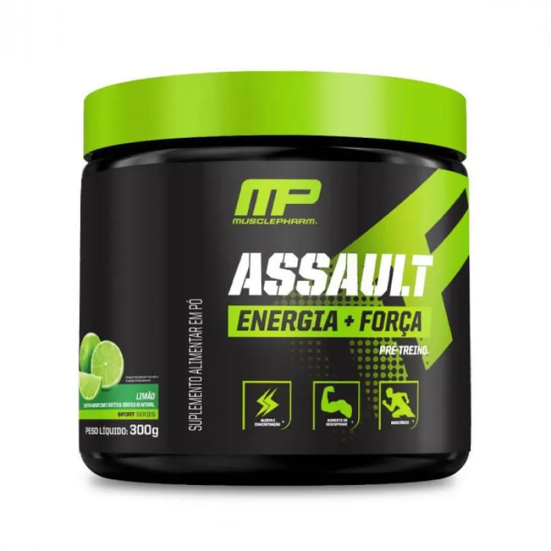Pré-treino Muscle Pharm Assault Mp Limão 300g