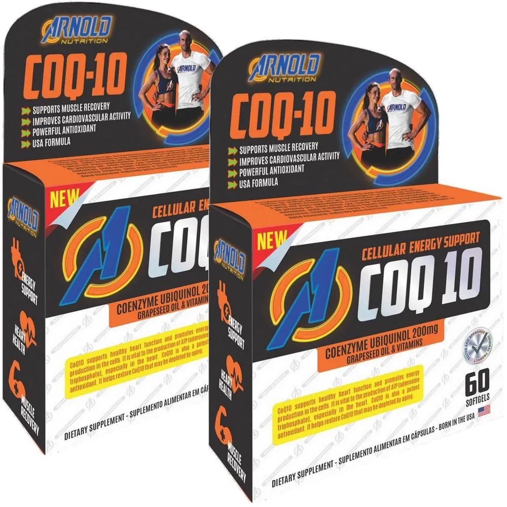 KIT 2X COENZIMA COQ10 UBIQUINOL 200MG 60 SOFTGELS ARNOLD NUTRITION