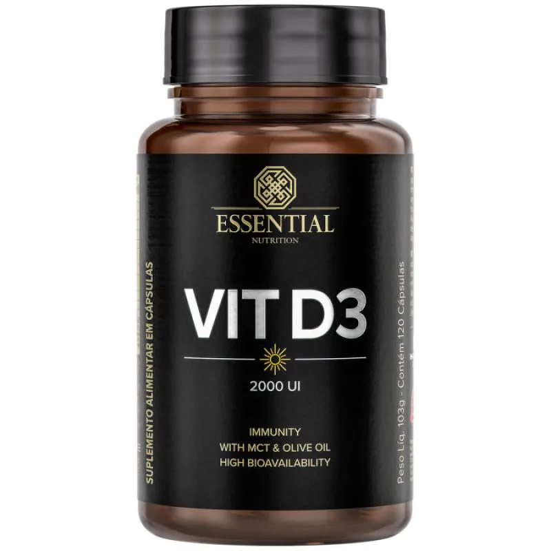 VIT D3 2000UI (120 CAPSULAS) - ESSENTIAL NUTRITION