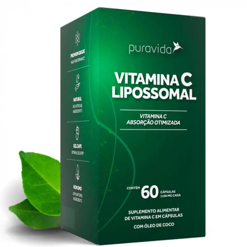 VITAMINA C LIPOSSOMAL 1000MG + ÓLEO DE COCO (60 CAPS) - PURA VIDA