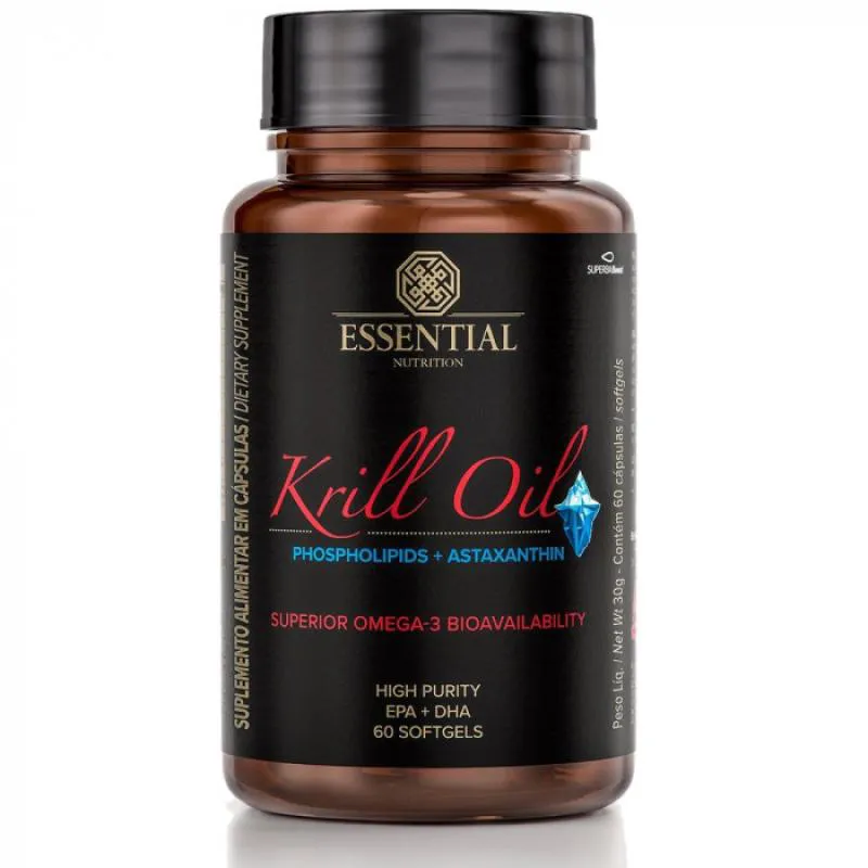 KRILL OIL OMEGA 3 + ASTAXANTINA (60 SOFTGELS) - ESSENTIAL NUTRITION