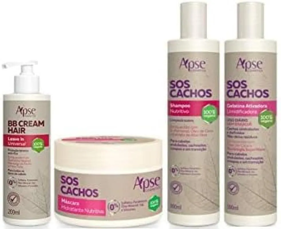 APSE CACHOS SHAMPOO E GELATINA E MáSCARA + BB CREAM