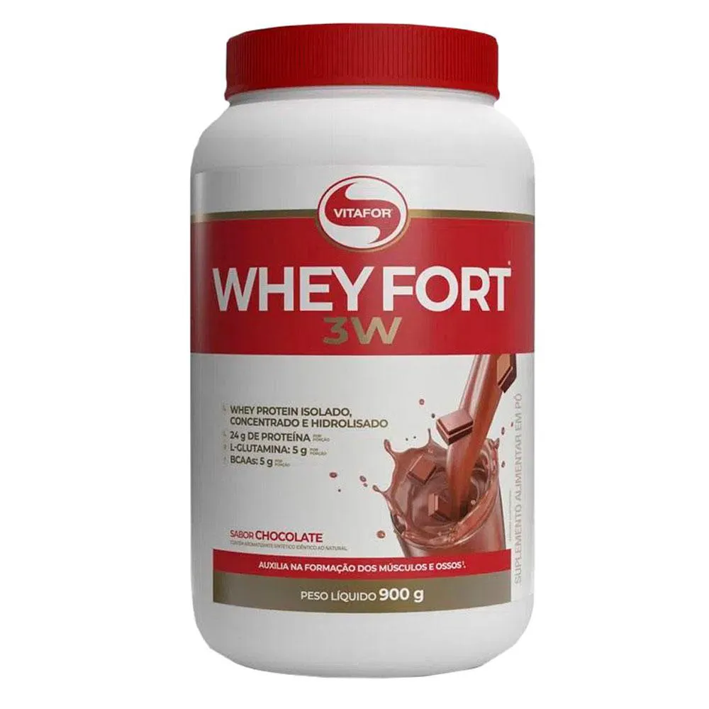 WHEY PROTEIN WHEY FORT 3W CHOCOLATE VITAFOR 900G Unica